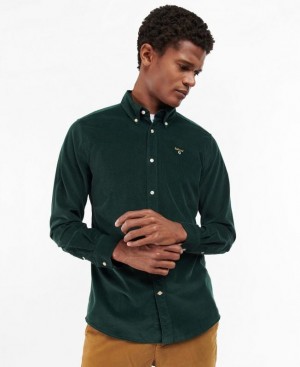 Dark Green Men Barbour Yaleside Tailored Shirts | US-7481XUOHF