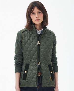 Dark Green Women Barbour Poppy Vest | US-0826RGUWD