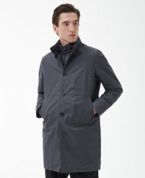 Dark Grey Men Barbour Kentwood Mac Waterproof Jacket | US-6128EFZOJ