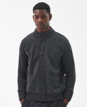 Dark Grey Men Barbour Mowbray Zip-Through Sweater | US-2475KUJVR