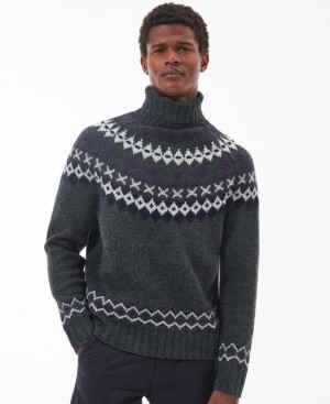 Dark Grey Men Barbour Roose Roll-Neck Sweater | US-4871TLQRY