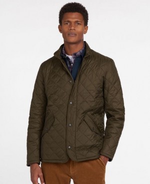 Dark Olive Men Barbour Flyweight Chelsea Quilted Jacket | US-1845SJMPQ