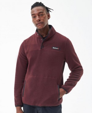 Dark Red Men Barbour Latrigg Fleece | US-2319FVOXT