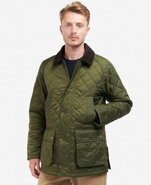 Green Men Barbour Ashby Quilted Jacket | US-4632SJAHW