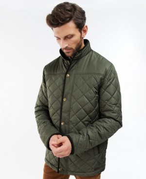 Green Men Barbour Brendon Quilted Jacket | US-0589TPKBE