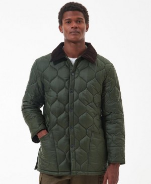 Green Men Barbour Lofty Quilted Jacket | US-7491FKXSD