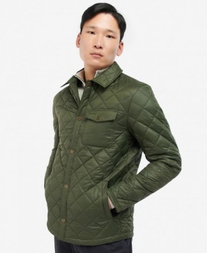 Green Men Barbour Newbie Quilted Jacket | US-6351URLBA