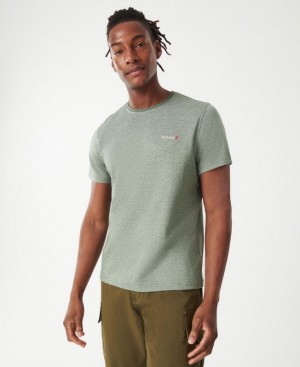 Green Men Barbour Pluckley T-Shirts | US-4609IQOAW