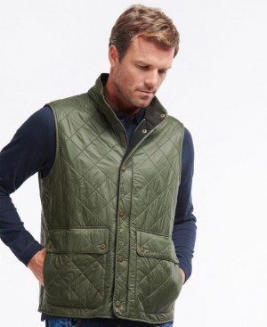 Green Men Barbour Rosemount Polar Fleece Vest | US-6057SARKJ