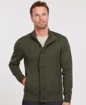 Green Men Barbour Tisbury Zip Through Cardigan | US-7634LZKYJ