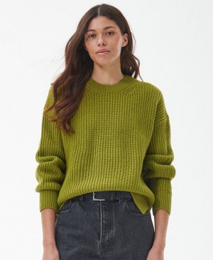 Green Women Barbour Horizon Knitted Sweater | US-0753RZHOF