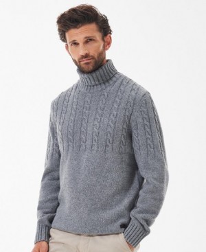 Grey Men Barbour Duffle Knitted Sweater | US-3154WSVYK