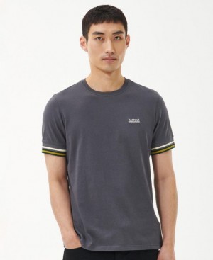 Grey Men Barbour International Cooper T-Shirts | US-7152URXWE