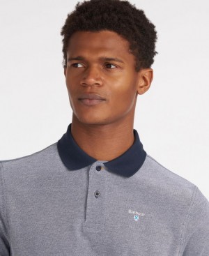 Grey Men Barbour Sports Mix Polo Shirt | US-2619ABTCN