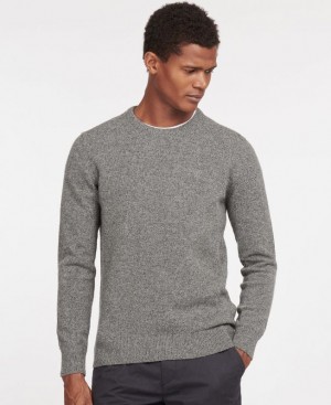 Grey Men Barbour Tisbury Crew Neck Sweater | US-8906DGYJN