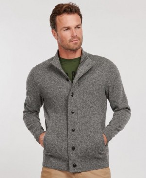 Grey Men Barbour Tisbury Zip Through Cardigan | US-3014AOXBM