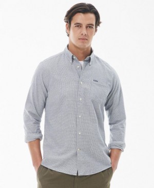 Grey Men Barbour Turner Tailored Shirts | US-8645BWMZV