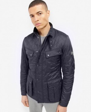 Indigo Men Barbour International Tourer Ariel Polar Quilted Jacket | US-2109SUCML