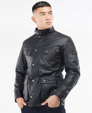 Indigo Men Barbour International Tourer Duke Waxed Jacket | US-1820VKLTU