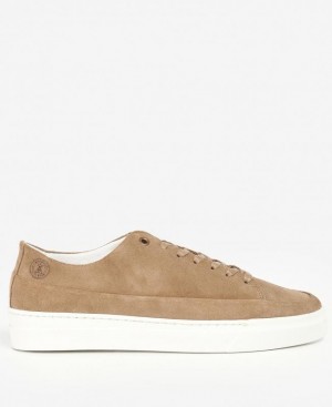 Khaki Men Barbour Lago Sneakers | US-1578LBJUO