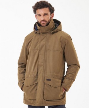 Khaki Men Barbour Lonnen Waterproof Jacket | US-1576WDQTP