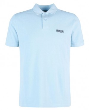 Light Blue Men Barbour International Essential Polo Shirt | US-9274XHKEW