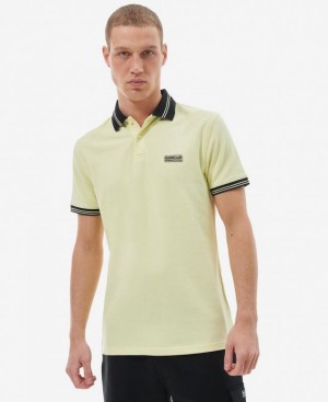 Light Green Men Barbour International Tracker Polo Shirt | US-9351ZHDFJ