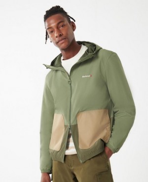 Light Green Men Barbour Kenby Showerproof Jacket Rain Jacket | US-4380HQMSA