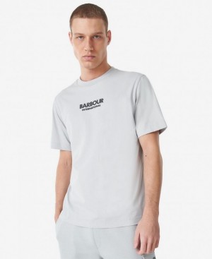 Light Grey Men Barbour International Formula T-Shirts | US-8497ZVNHP