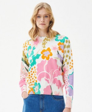 Multicolor Women Barbour Delphinium Knitted Sweater | US-7805UIGLE