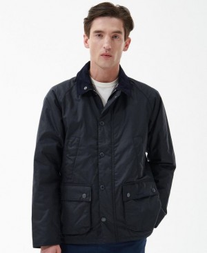 Navy Men Barbour Ambleside Waxed Jacket | US-2476TXYRI