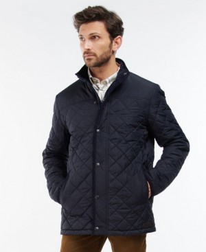 Navy Men Barbour Brendon Quilted Jacket | US-3982IRSNX