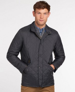 Navy Men Barbour Flyweight Chelsea Quilted Jacket | US-6380MOPFG