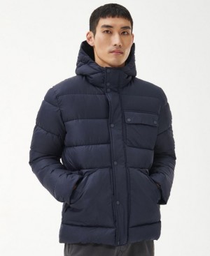 Navy Men Barbour International Baliol Baffle Quilted Jacket | US-6431FENLX