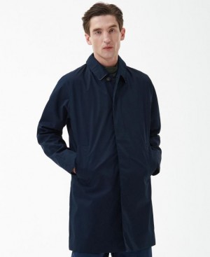 Navy Men Barbour Lorden Waterproof Jacket | US-1364BCIGQ