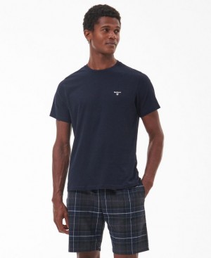 Navy Men Barbour Millar 2-Pack s T-Shirts | US-1597KCBXU