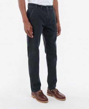 Navy Men Barbour Neuston Stretch Cord Pants | US-9237VRYZQ