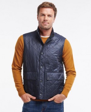 Navy Men Barbour Rosemount Polar Fleece Vest | US-2196DNWVC