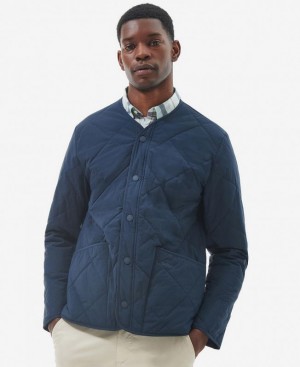 Navy Men Barbour Summer Liddesdale Quilted Jacket | US-2306SKGOT