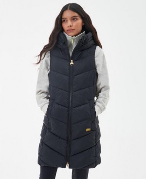 Navy Women Barbour International Boston Vest | US-7621NMVTE