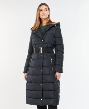 Navy Women Barbour International Track Line Quilted Jacket | US-8761EHJAP