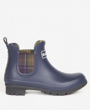 Navy Women Barbour Kingham Wellingtons Rain Boots | US-2638GQRBV