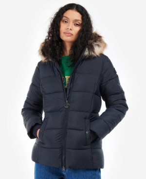 Navy Women Barbour Midhurst Quilted Jacket | US-4308FJTLB