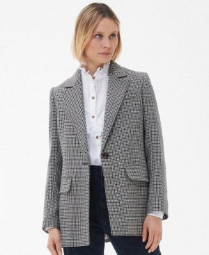 Navy / Grey Women Barbour Patrisse Tailored Casual Jacket | US-5172ZVKUJ