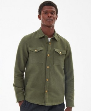 Olive Men Barbour Carrbridge Overshirt | US-3245UWZQV