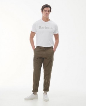 Olive Men Barbour Essential Ripstop Cargo Pants | US-6091DAWJR