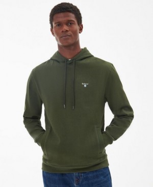 Olive Men Barbour Grassington Hoodie | US-4137ZNJPR