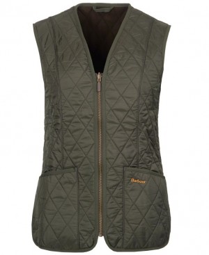 Olive Women Barbour Fleece Betty Liner Vest | US-2058OJKAE