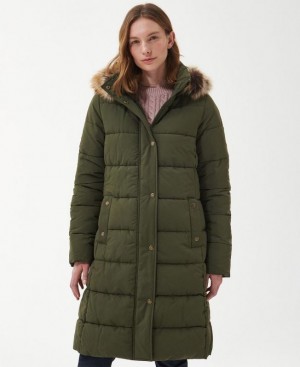 Olive Women Barbour Grayling Quilted Jacket | US-5871RNPXQ