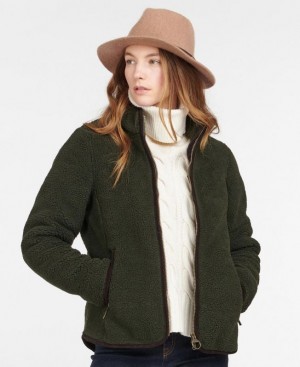 Olive Women Barbour Lavenham Fleece | US-5837NIRUQ